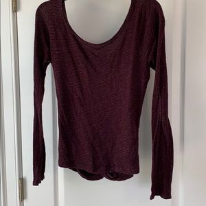 Maroon long sleeve top